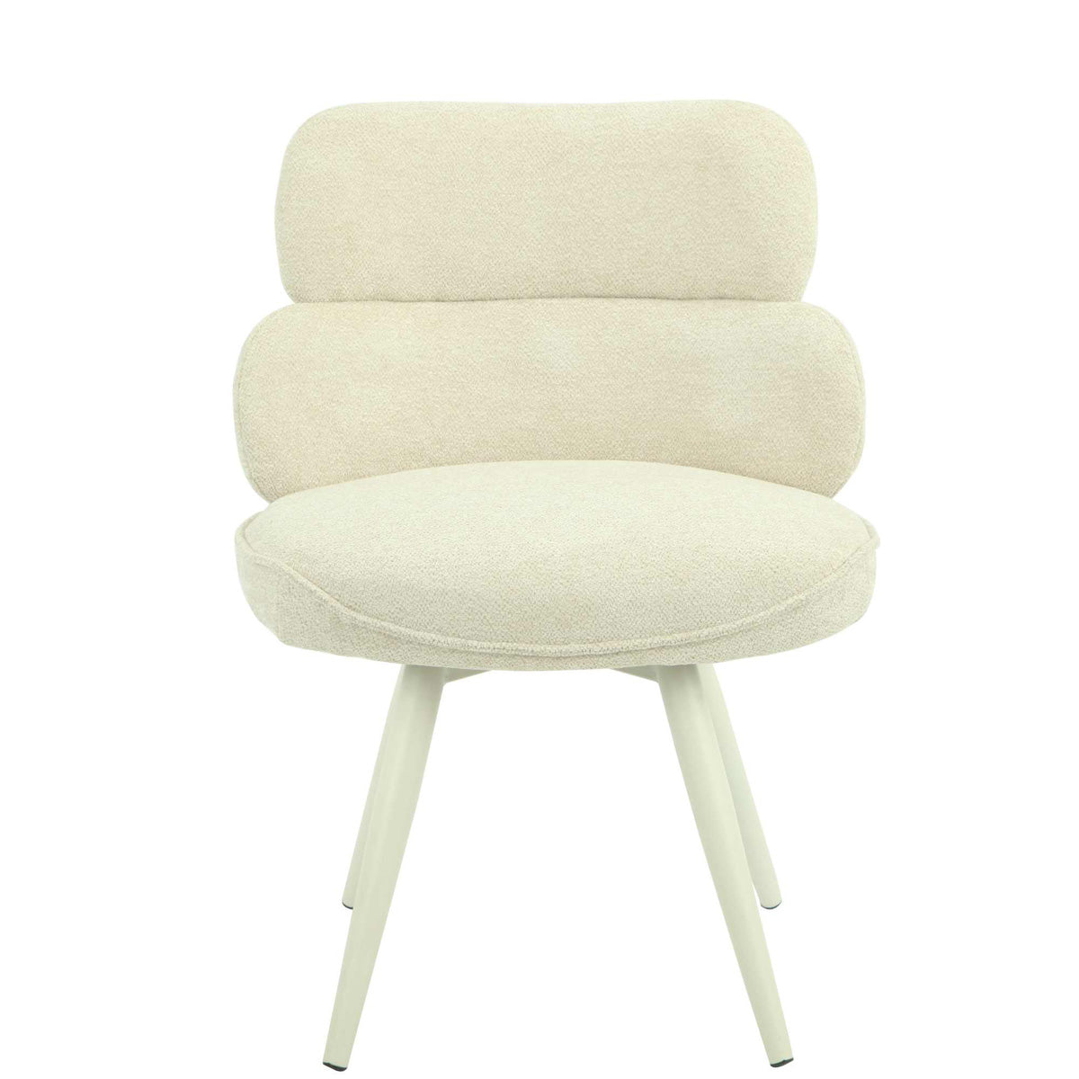 StarFurn Eetkamerstoel Abby - Beige Stof - Set van 2