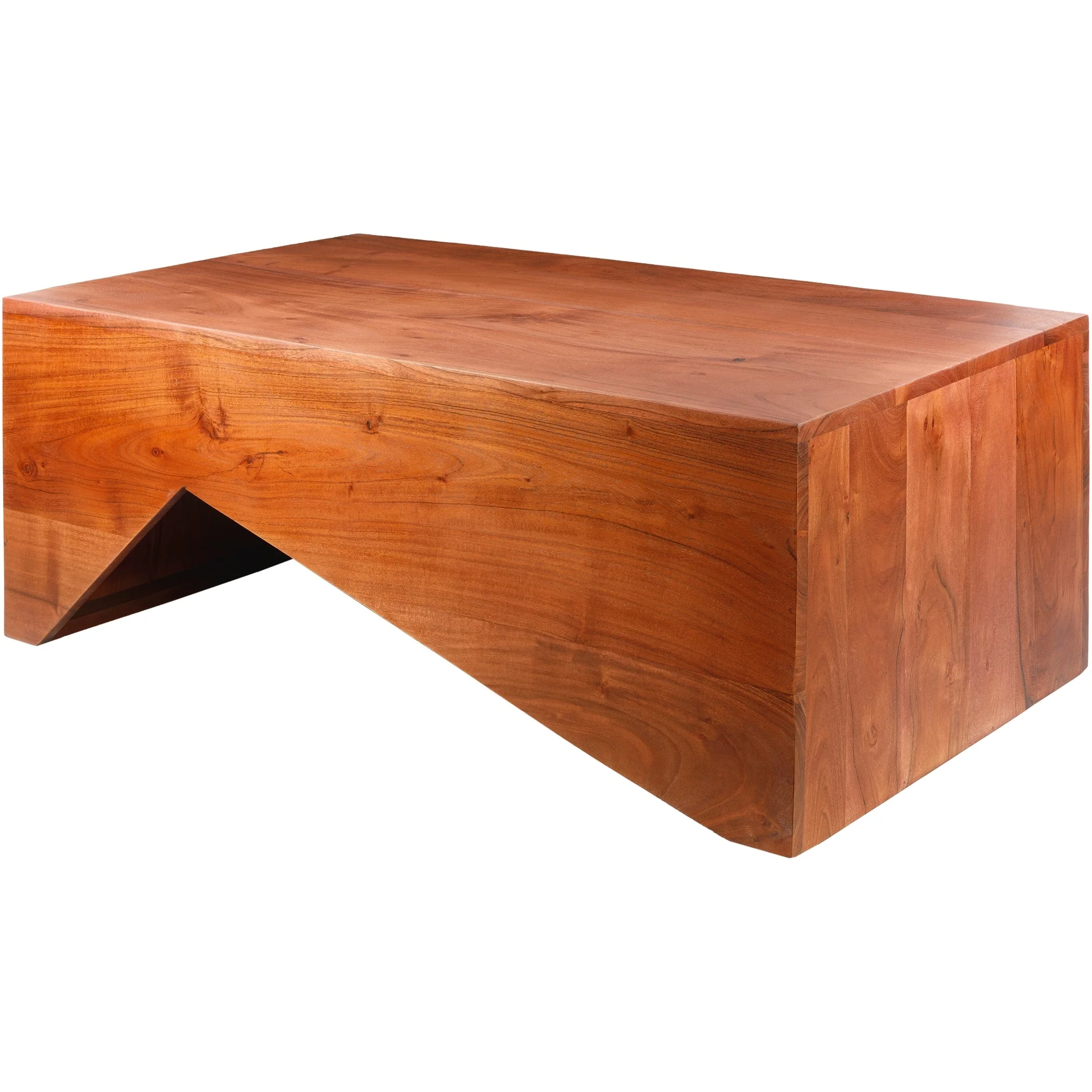 Asma Modern Angular Wooden Coffee Table - 15H x 39W x 22D