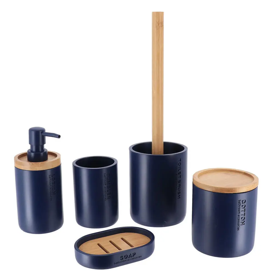 Tendance Zeeppompje 102 series - blauw - bamboe rand - PS - 17 cm