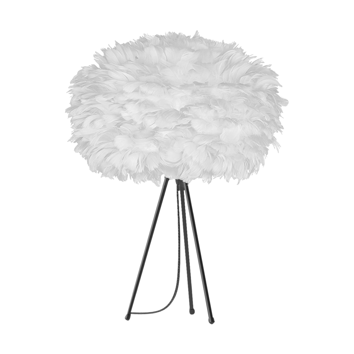Umage Eos Medium tafellamp white - met tripod zwart - Ø 45 cm
