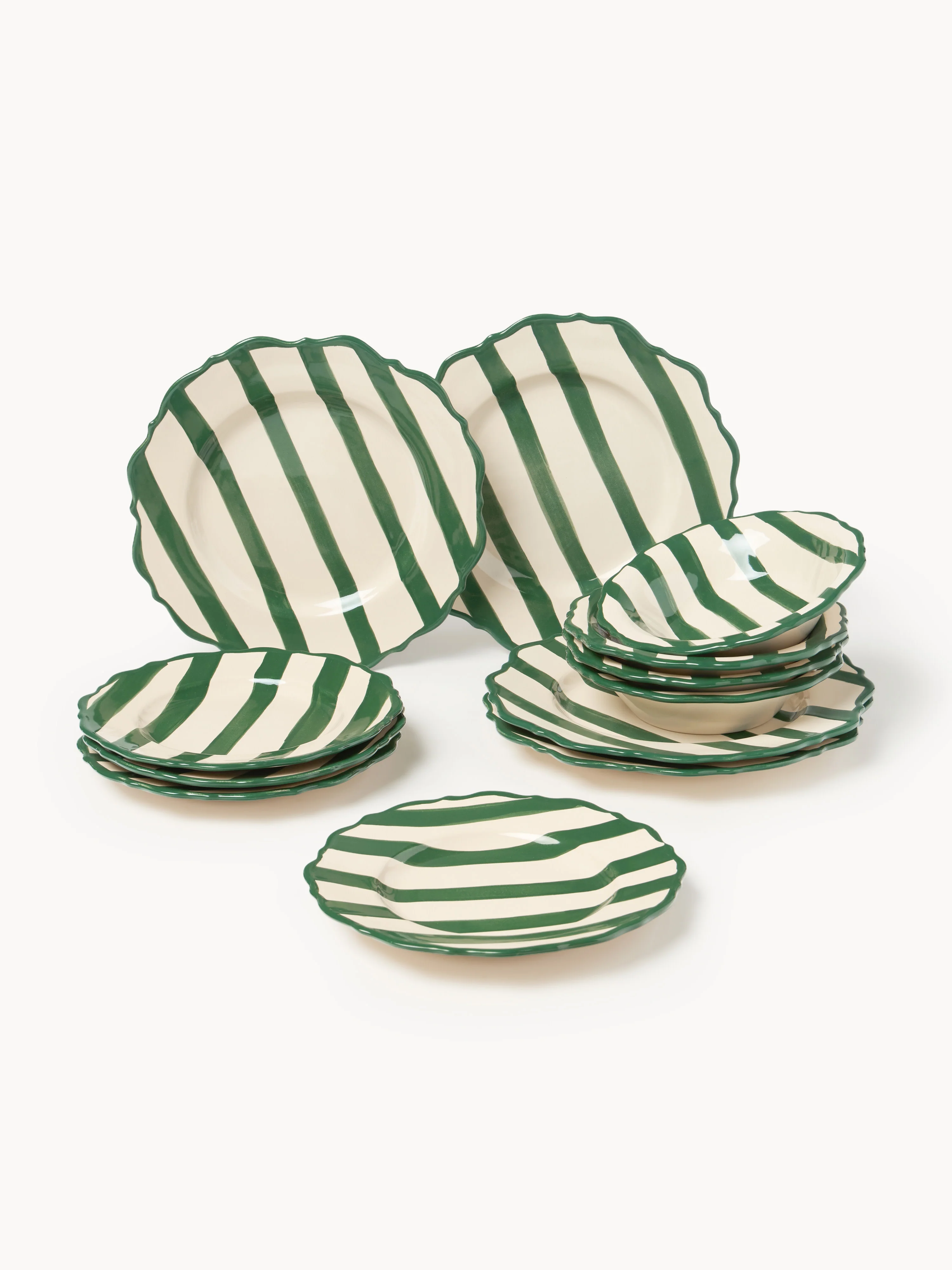 Handbemaltes Geschirr-Set Donald, 4 Personen, 12er-Set