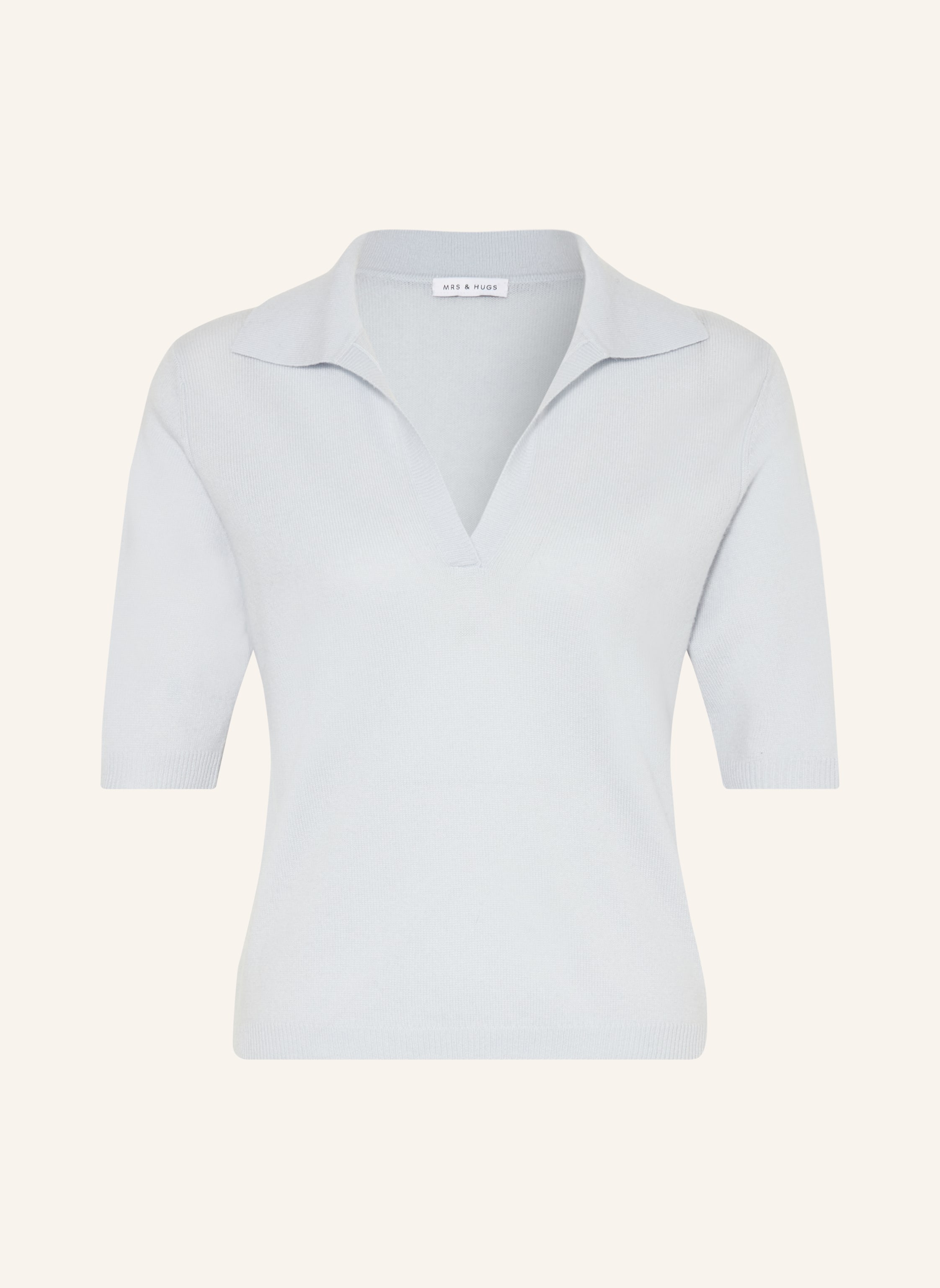 MRS & HUGS Strick-Poloshirt mit Cashmere
