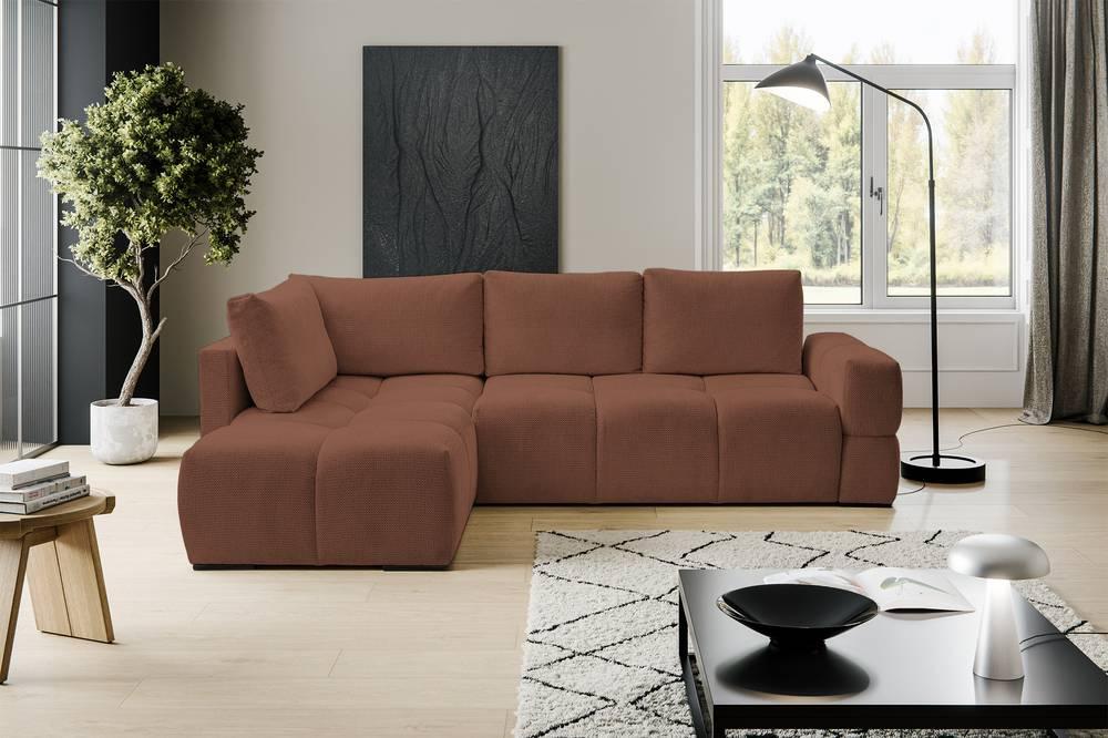 Hoekbank Tarren links/rechts chenille met opbergruimte