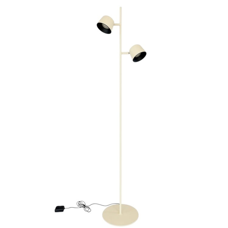 Freelight Freelight Vloerlamp Cugino Crème 2 Lichts incl. Dimmers