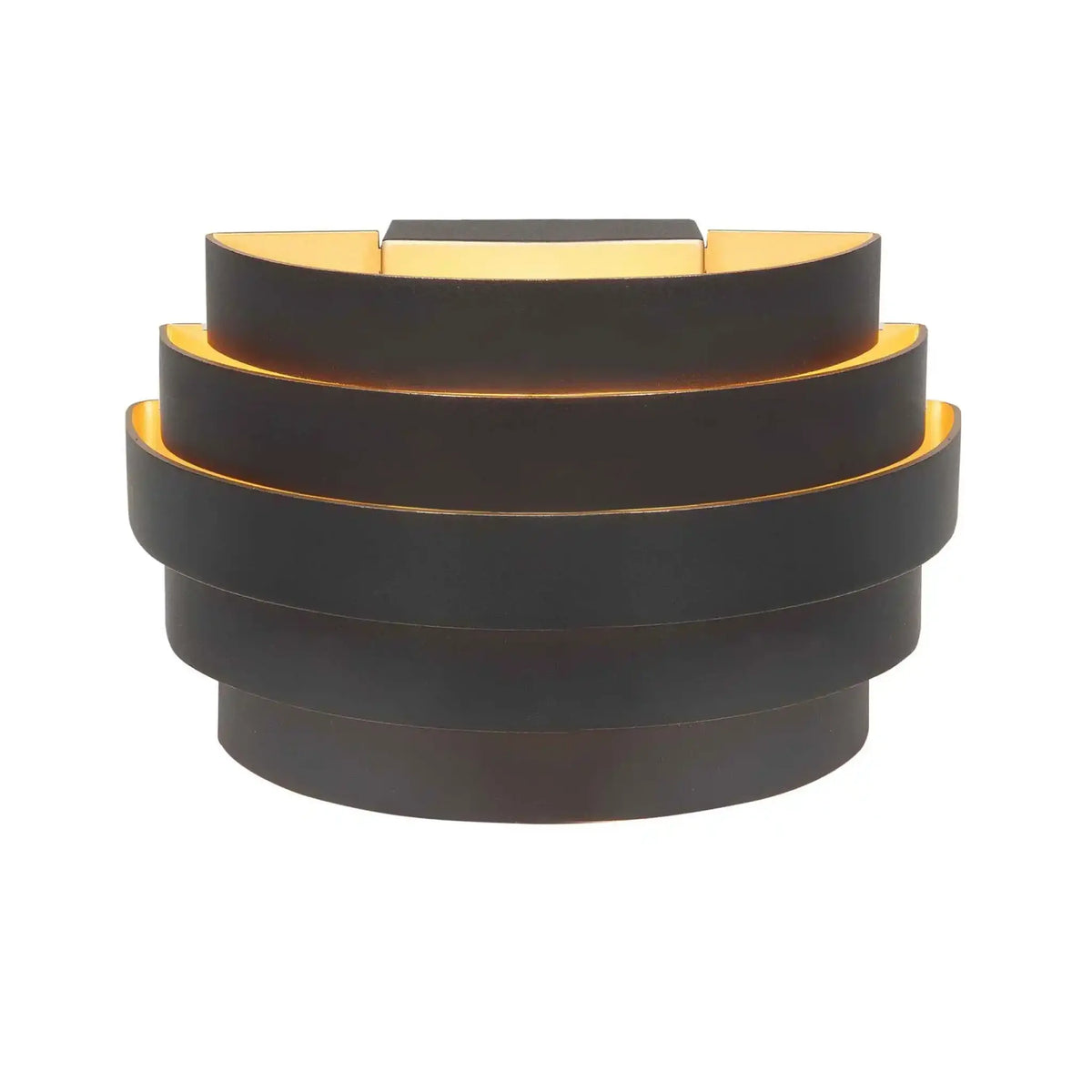 Highlight wandlamp Scudo - 1 lichts - 12.5 x 10.5  cm - zwart goud
