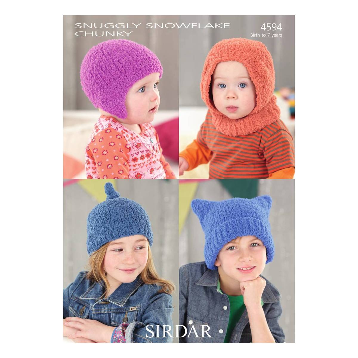 Sirdar Snowflake Chunky Hats Digital Pattern 4594