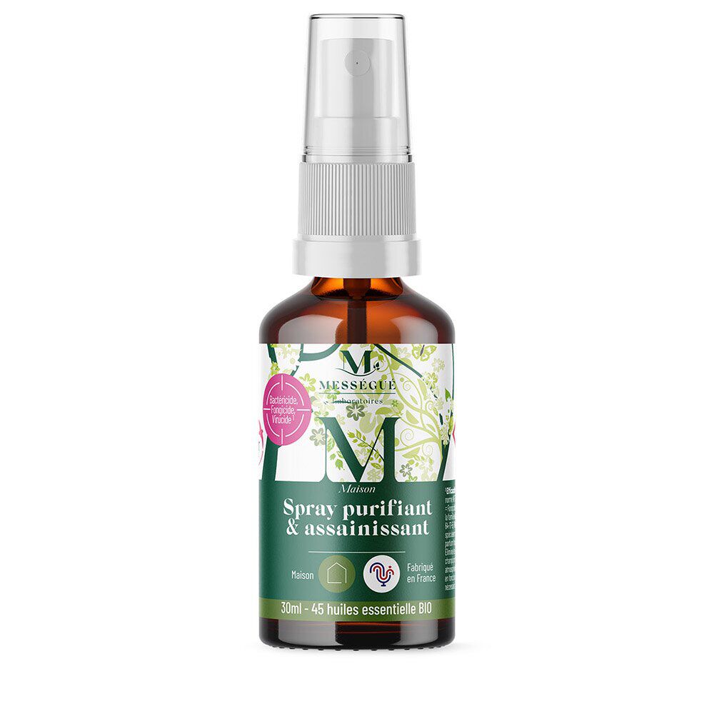 Spray purifiant et assainissant Mességué 45 huiles essentielles bio 30ml