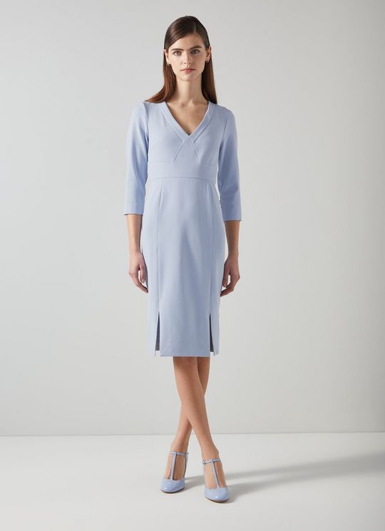 Sky Blue Crepe Dress with Lenzing? Ecovero? Viscose
