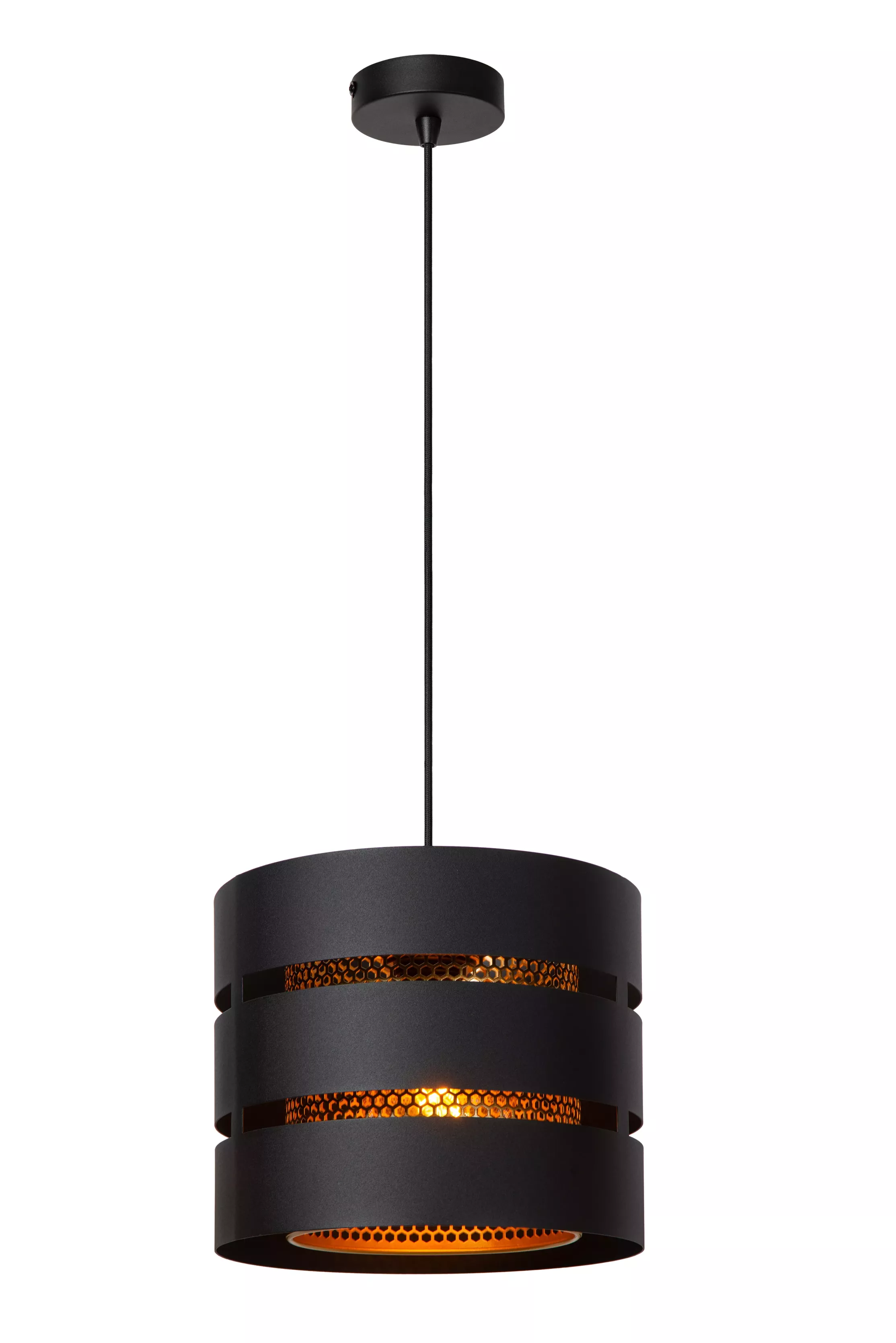 Lampa wisząca czarna ROSAS 1xE27x40W wym: 152x26x26 cm Lucide