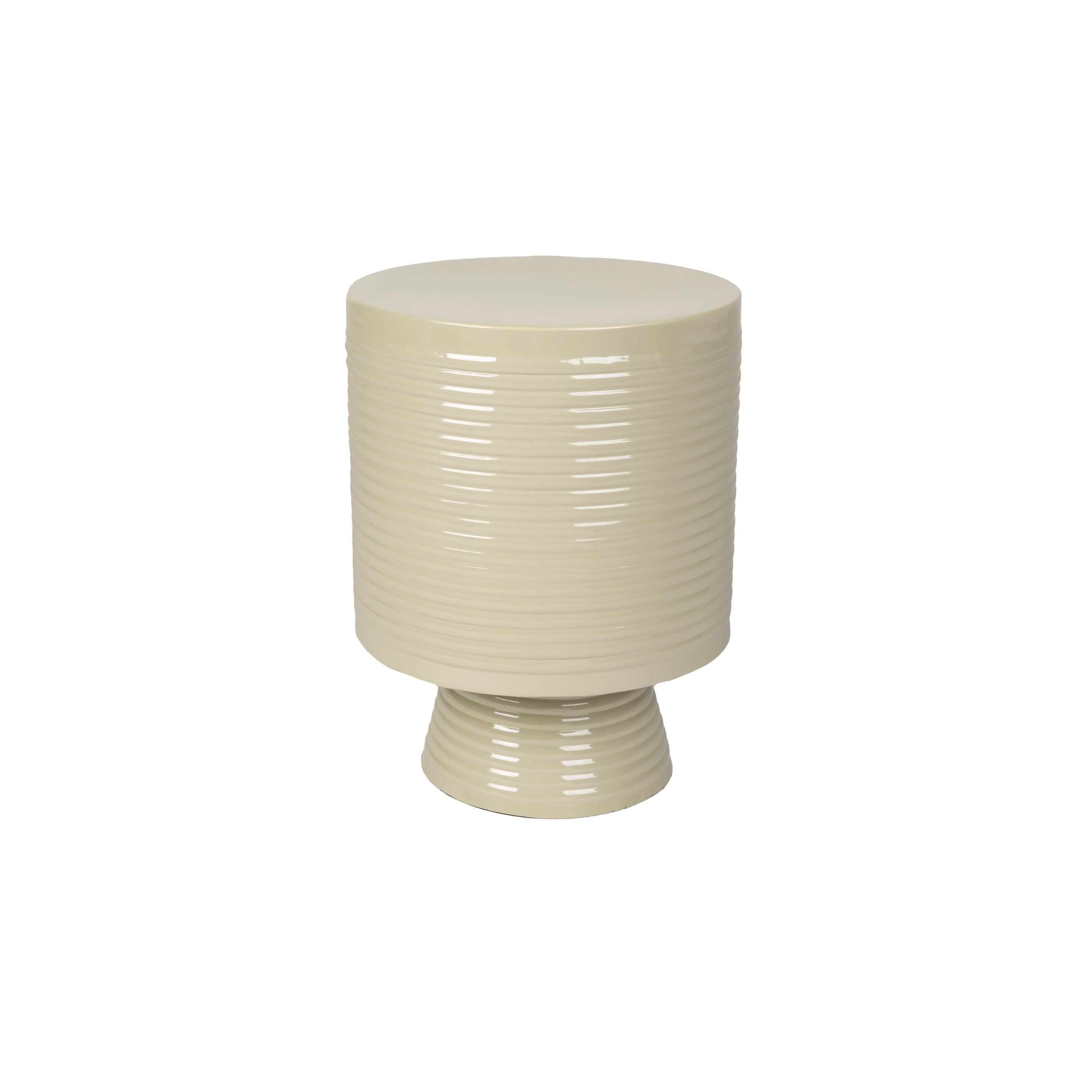 Housecraft Living Sven Bijzettafel Rond 35 cm Metaal Ivoor/ Wit