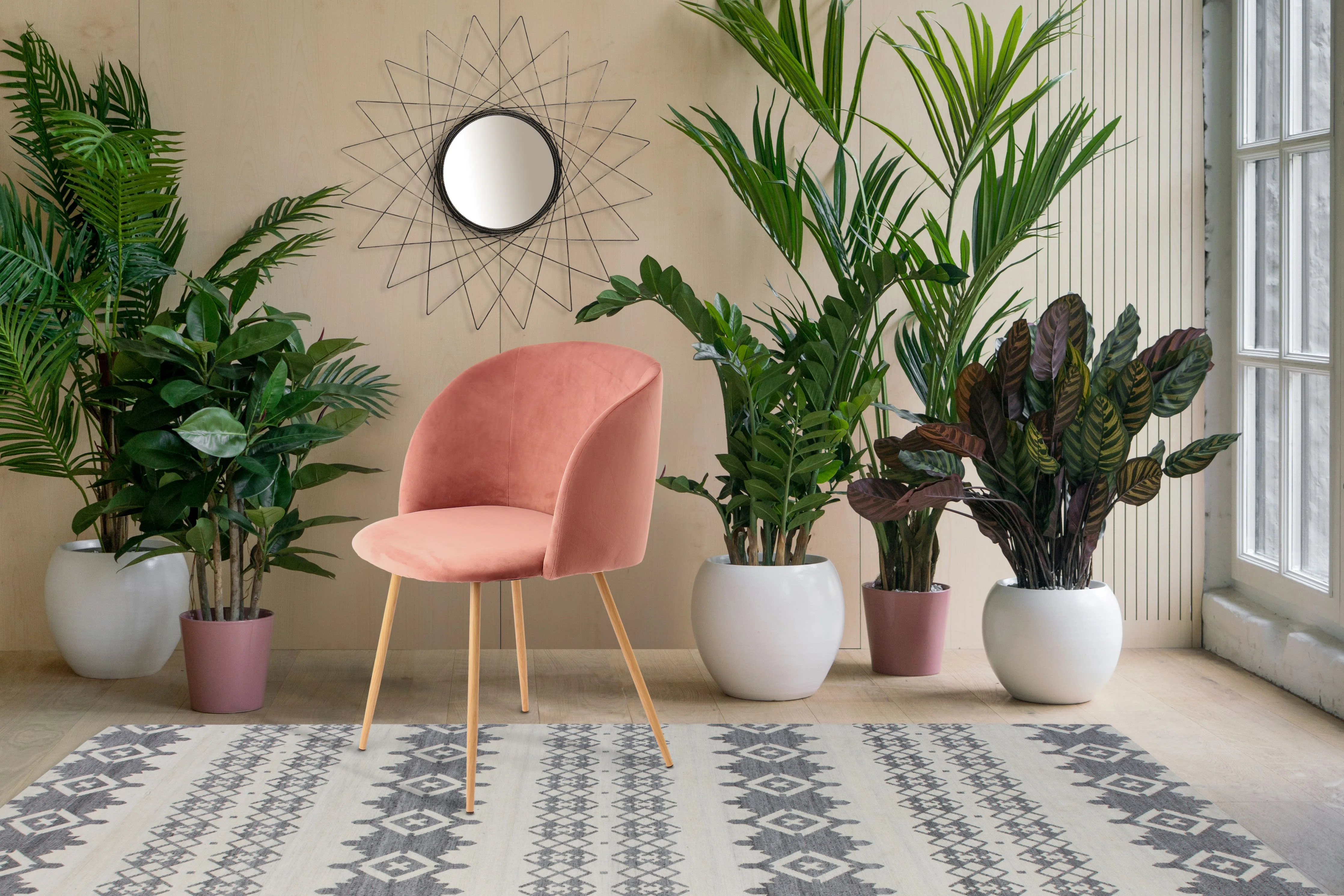 Set van 2 eetkamerstoelen Celine velvet