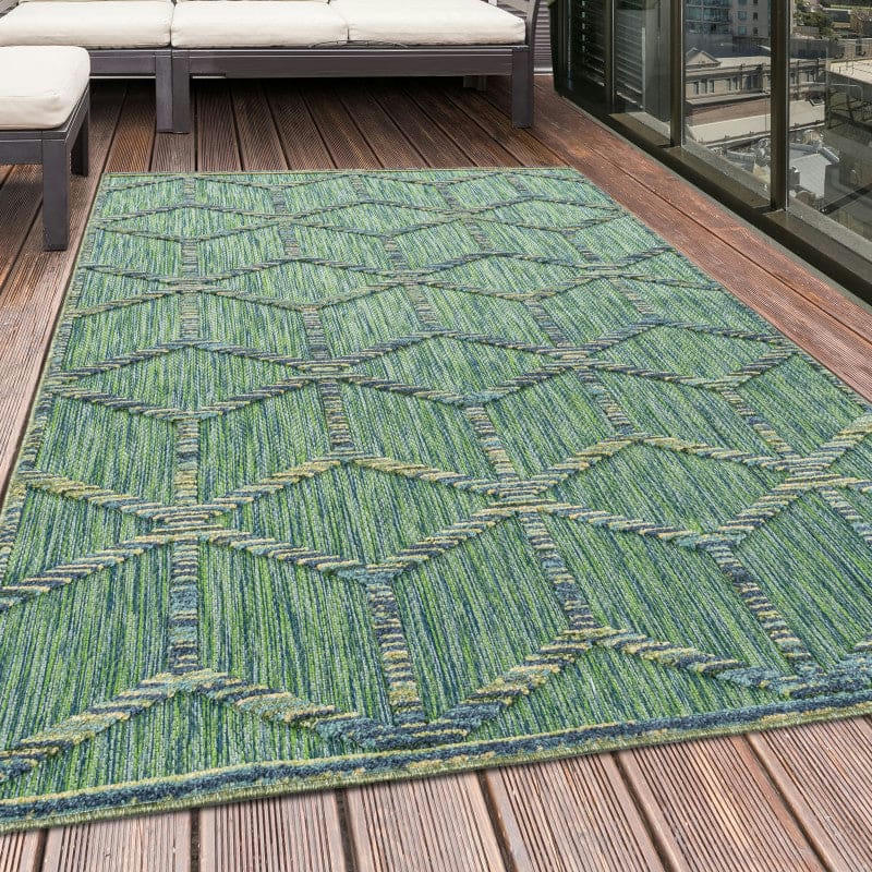 BALI - Tapis extérieur à relief ubud vert 160x230cm