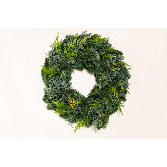 Adventskranz, 35 cm, ungarniert, halbrund gebunden