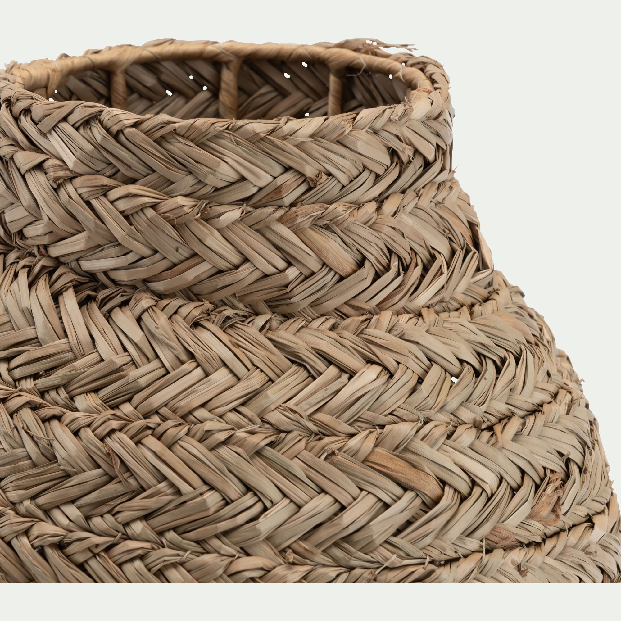 COTIGNAC - Vase boule en jonc de mer tressé H30cm - naturel