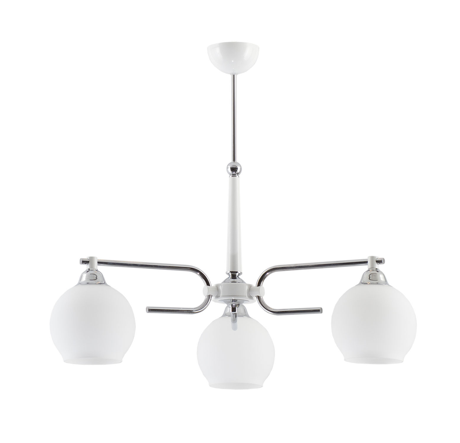 Lampa sufitowa AXELbiała chromowana 3xE27x15W IP20 Jupiter