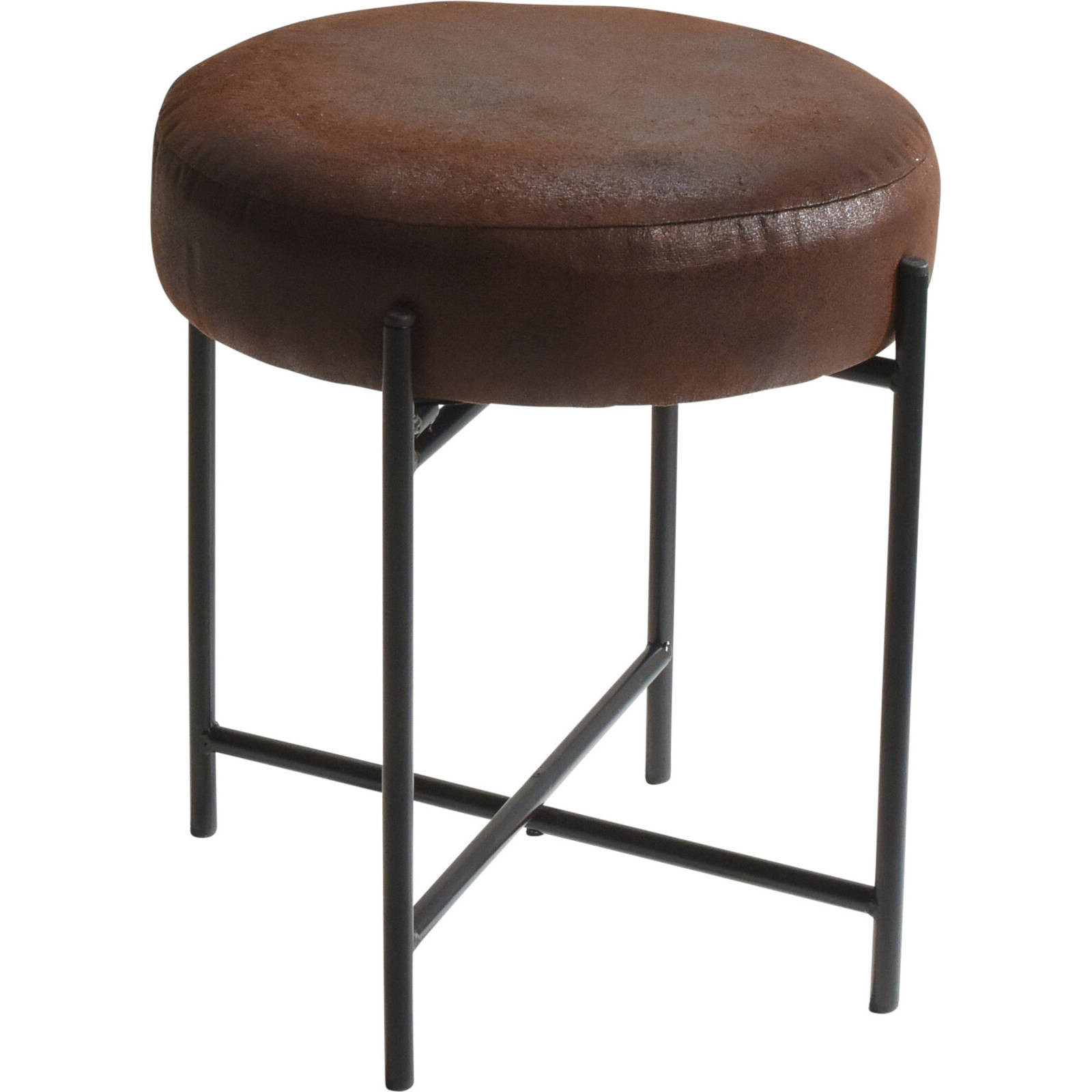 Taboret okrągły z metalowym stelażem, Ø 36 cm