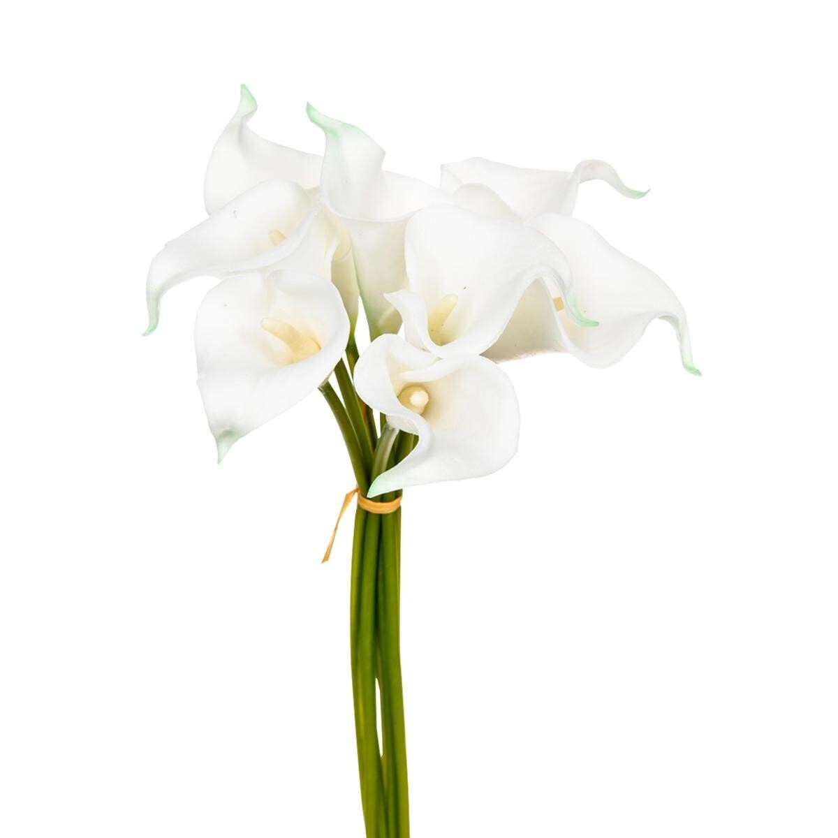 Bouquet 8 artificial arums White, H.36 cm