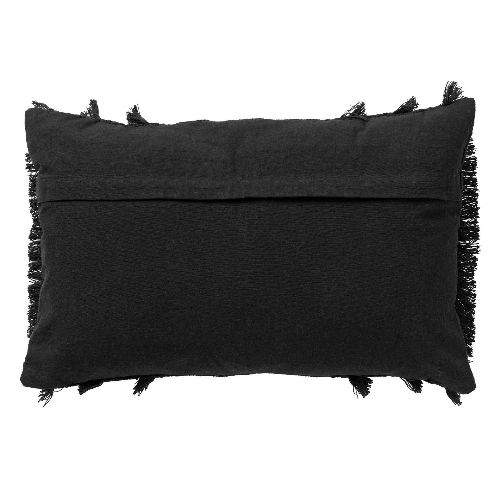 FARA - Housse de coussin noir en coton-40x60 cm uni
