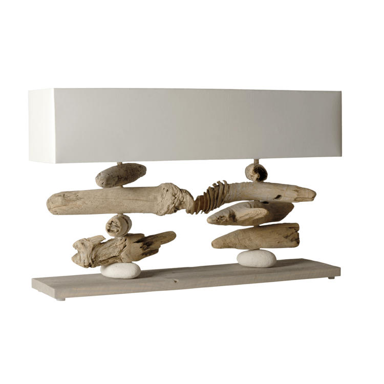 QUAI DES GRUMES - Lampe à poser en bois blanc