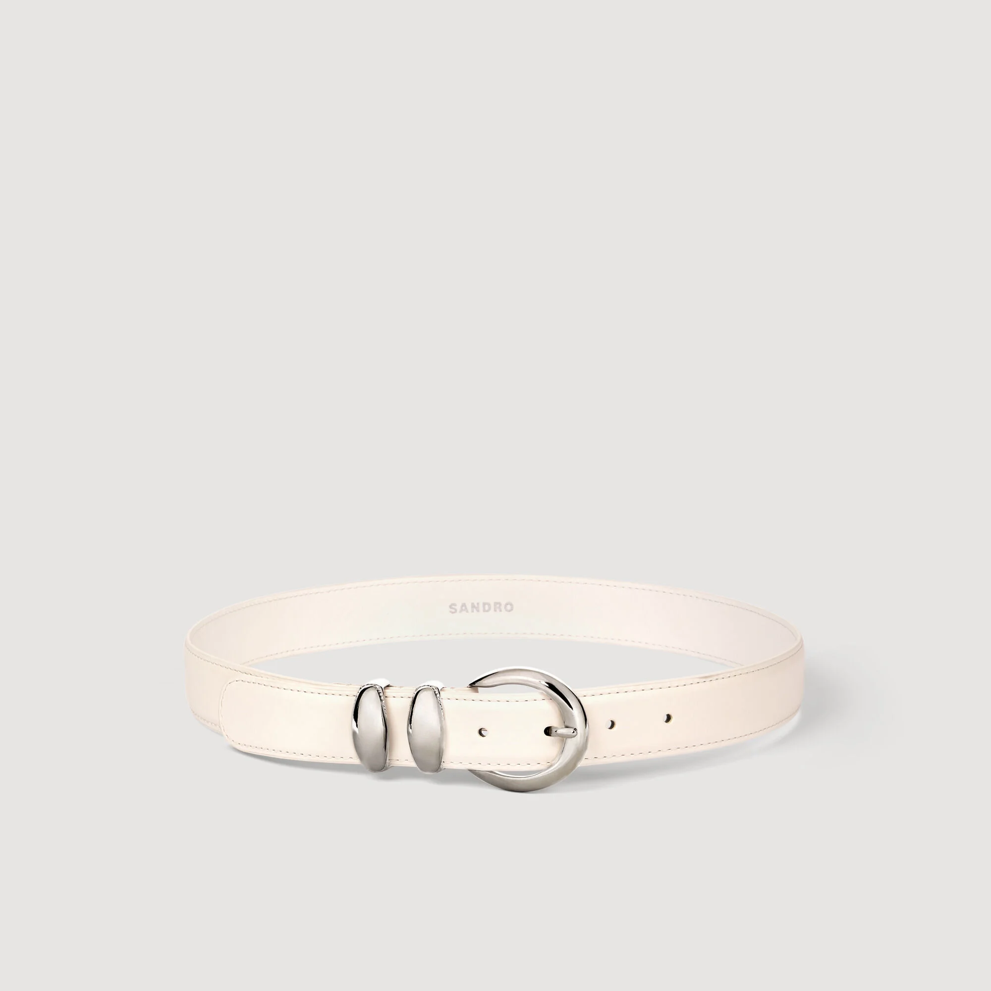 Ceinture en cuir à boucle métallique