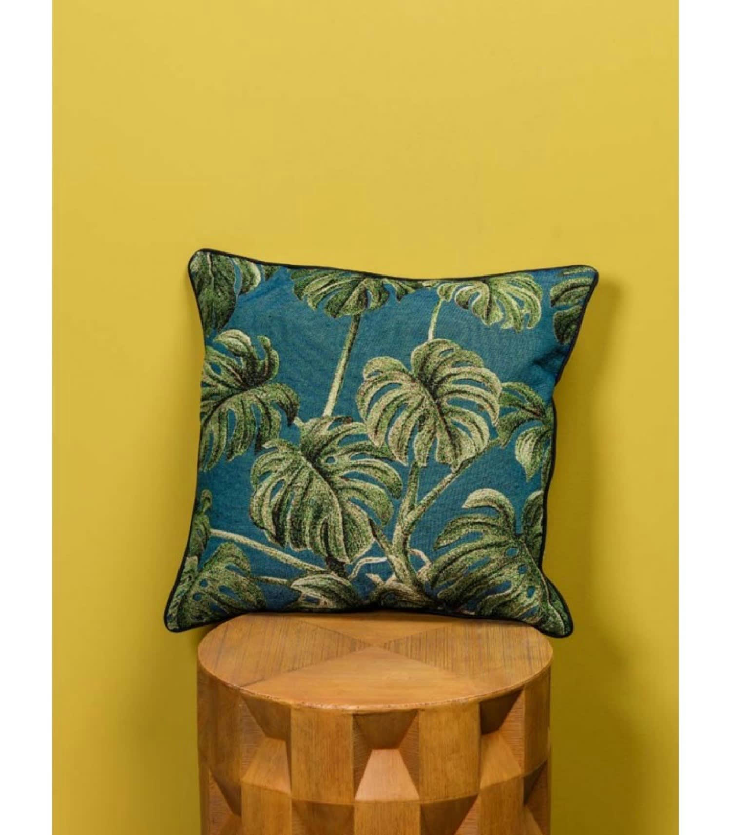 PHILODENDRON - Coussin déco feuille tropicale 45x45