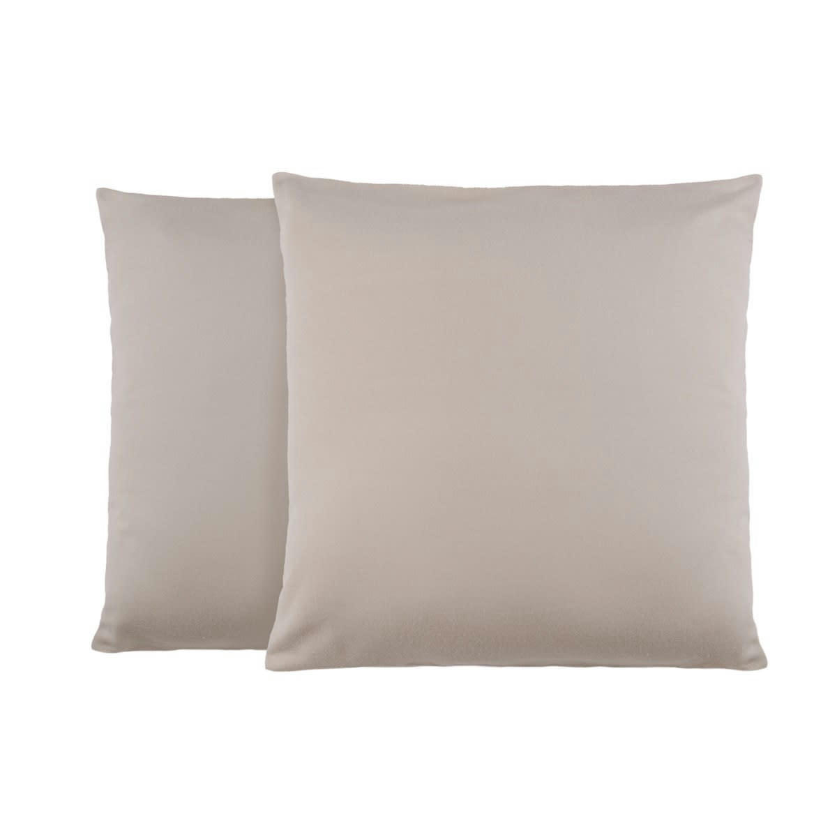 TOUDOUX - Lot de 2 Taies d'oreiller en Molleton Gris clair 50x70 cm