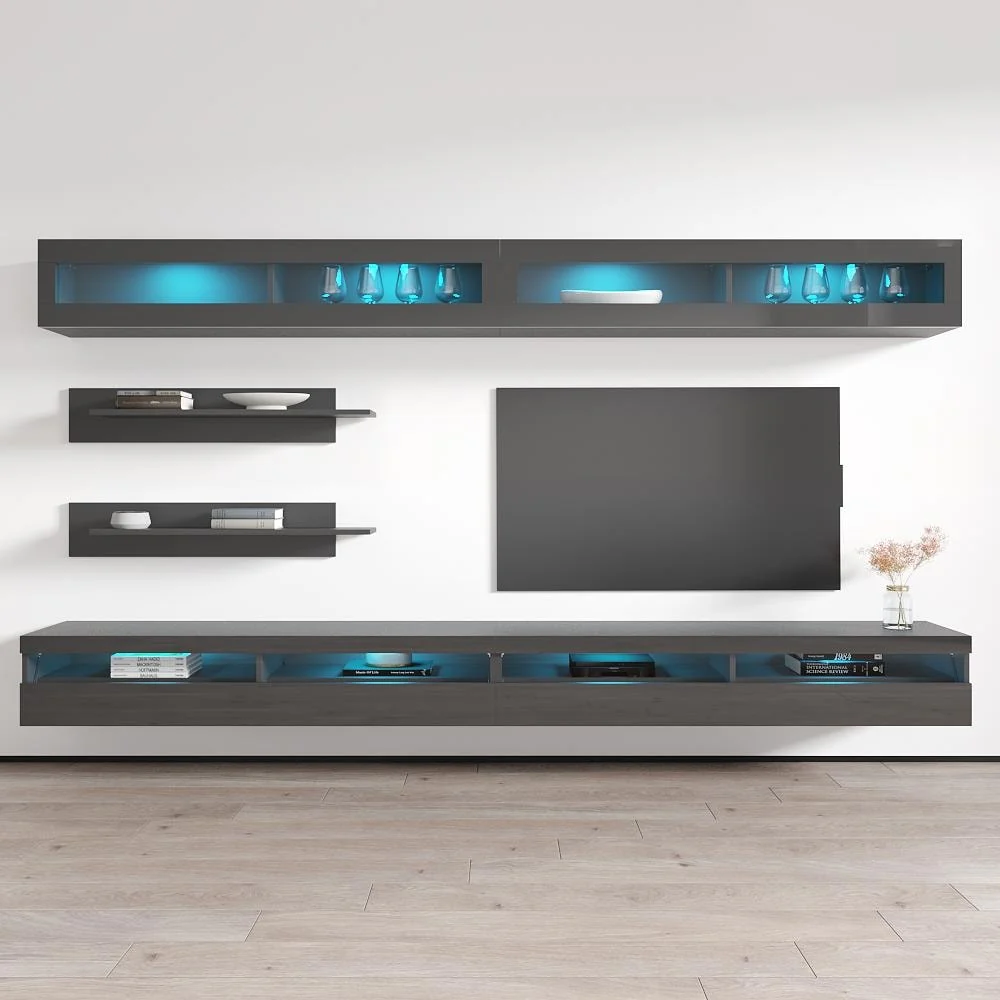Fly I2 35TV Wall-mounted Floating Modern Entertainment Center Set