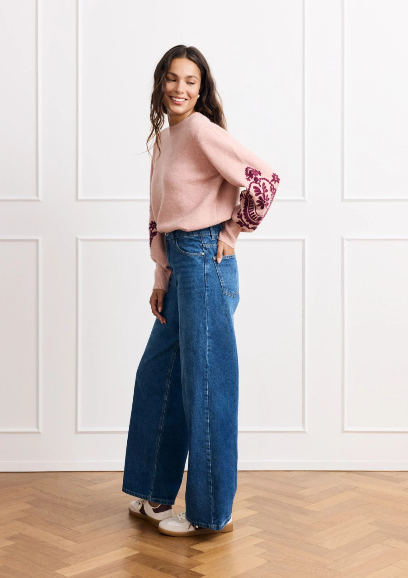 Wijde jeans met hoge taille