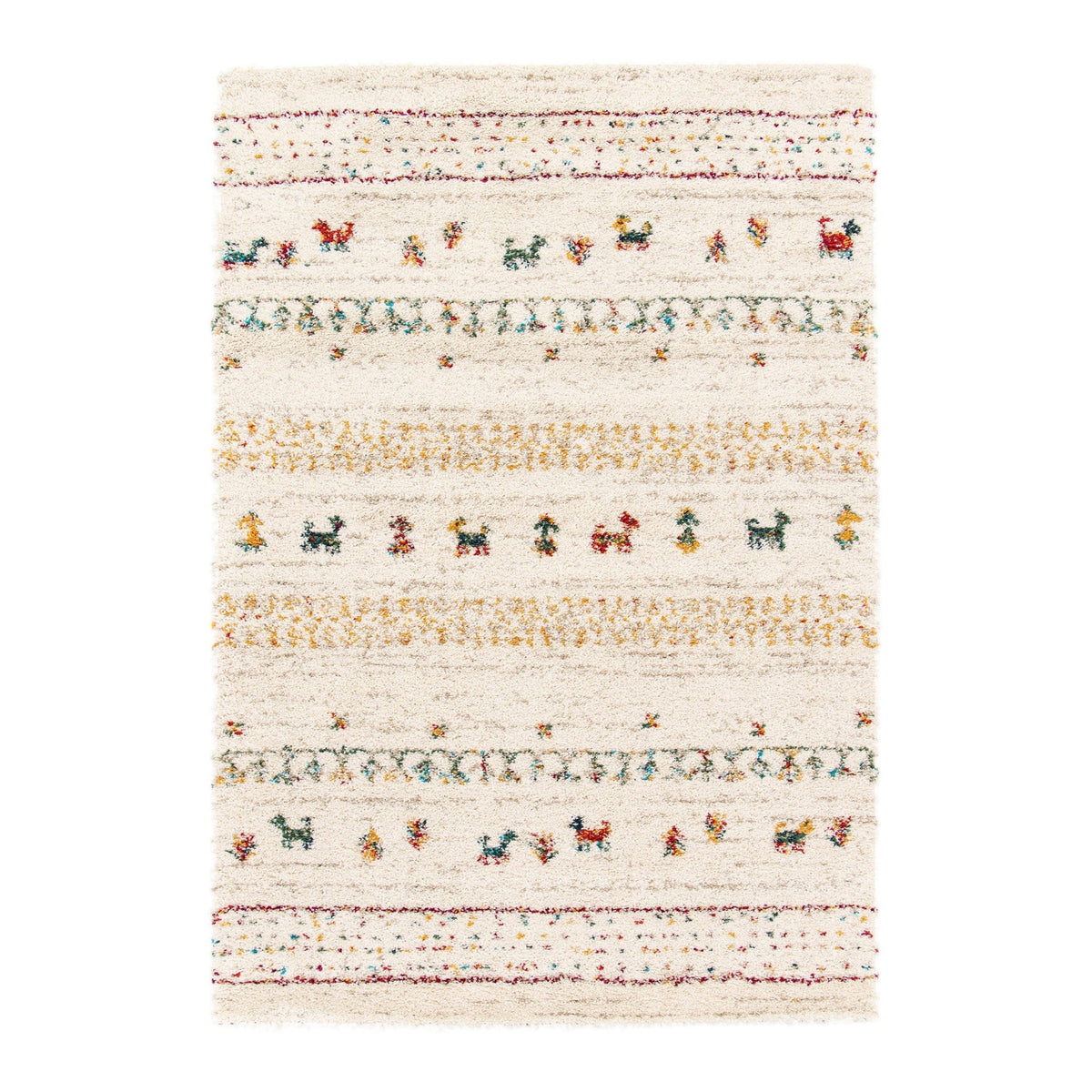 AFK Living vloerkleed Folklore - shaggy - beige - 160 x 230 cm