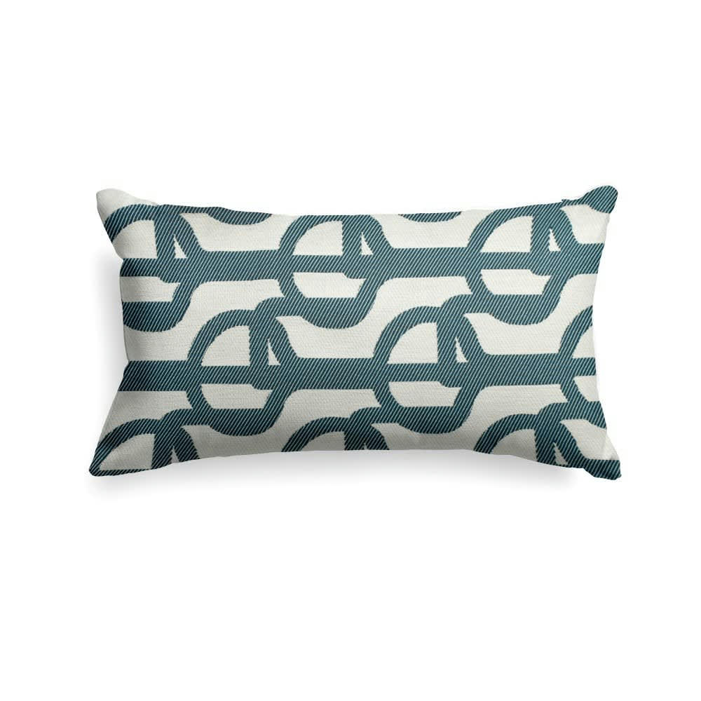 AMARRA - Housse de coussin bleu 25x45