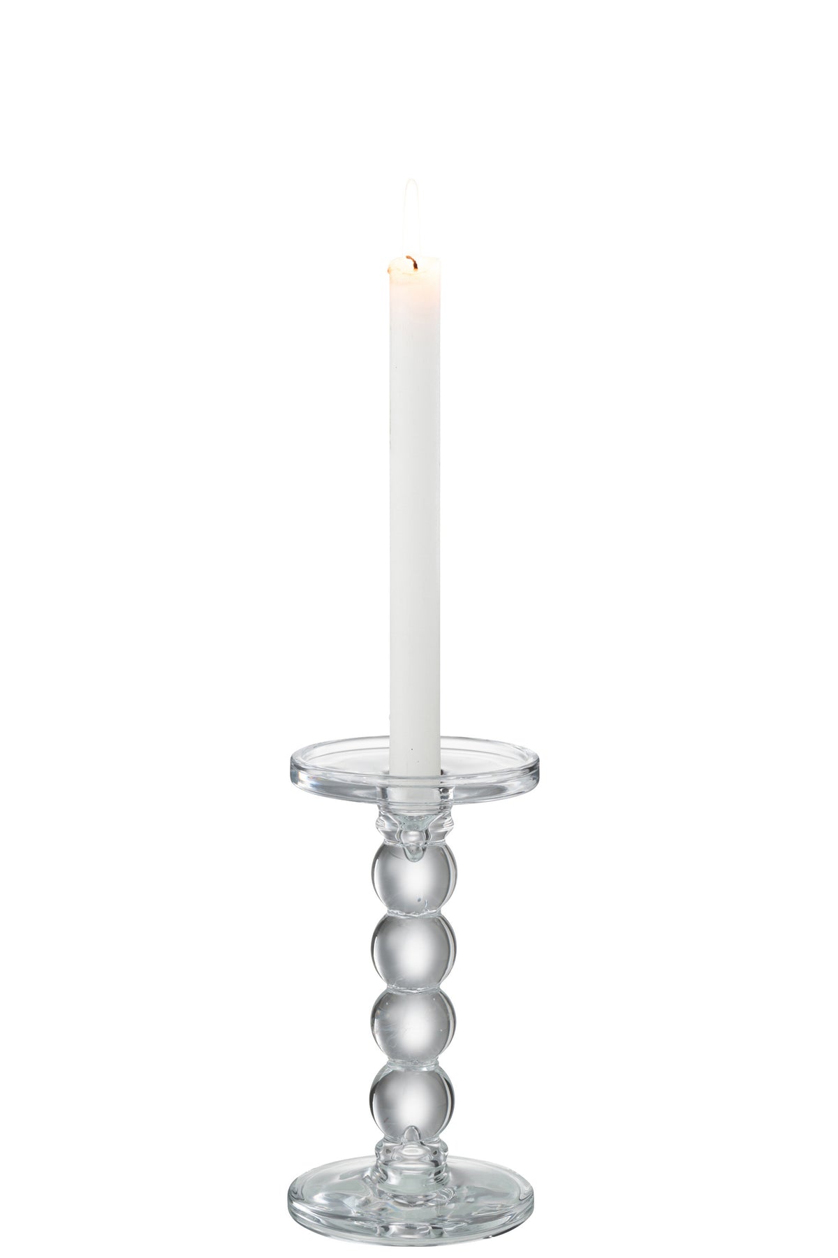 J-Line kaarshouder Drupels - glas - transparant - medium