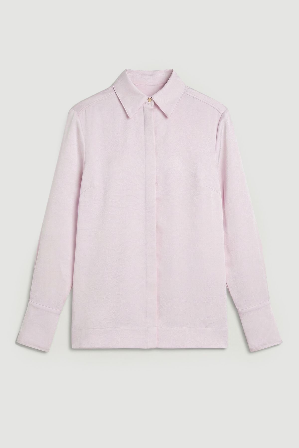 KarenMillen Hammered Satin Relaxed Woven Shirt