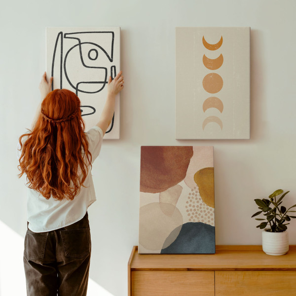Obraz canvas 3 częściowy Modne kształty | 3x40x60 | Wallfluent