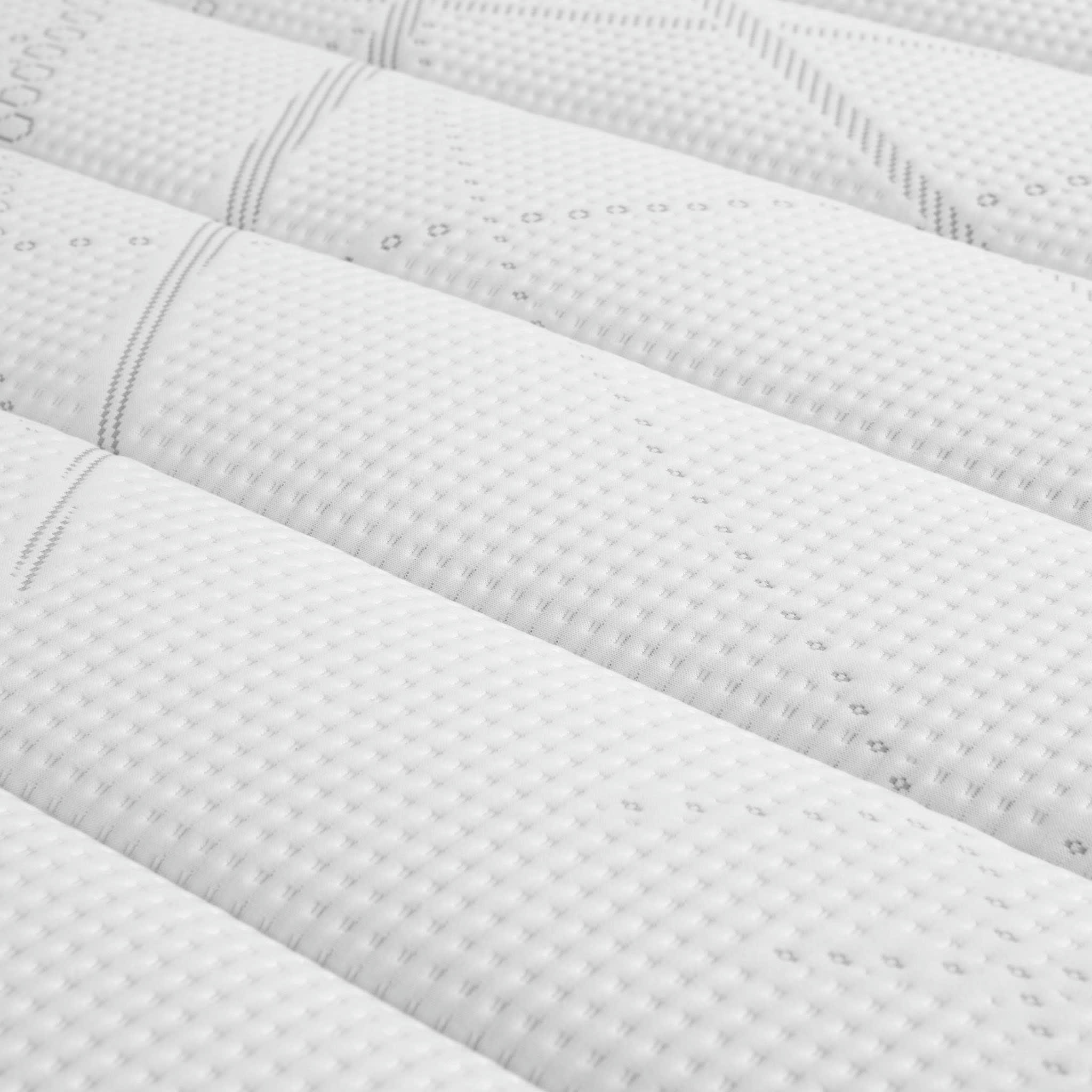 AURORE 400 - Ensemble matelas, sommier, pieds, tête de lit, couette oreiller 180x20