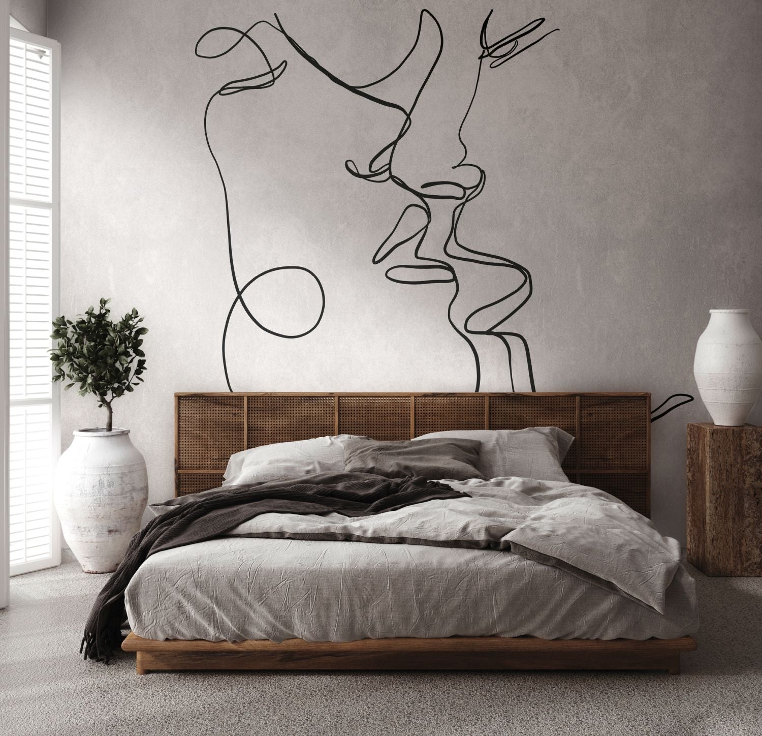 One Wall one Role fotobehang figuratief motief grijs en zwart - 371 x 280 cm - AS-382841