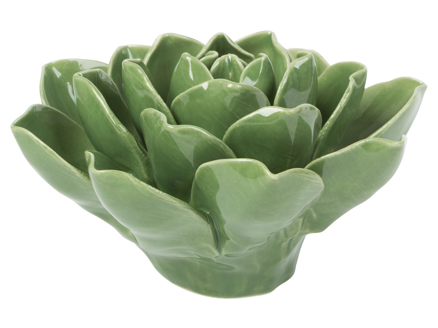 Figurka ceramiczna Kwiat 7 cm zielona