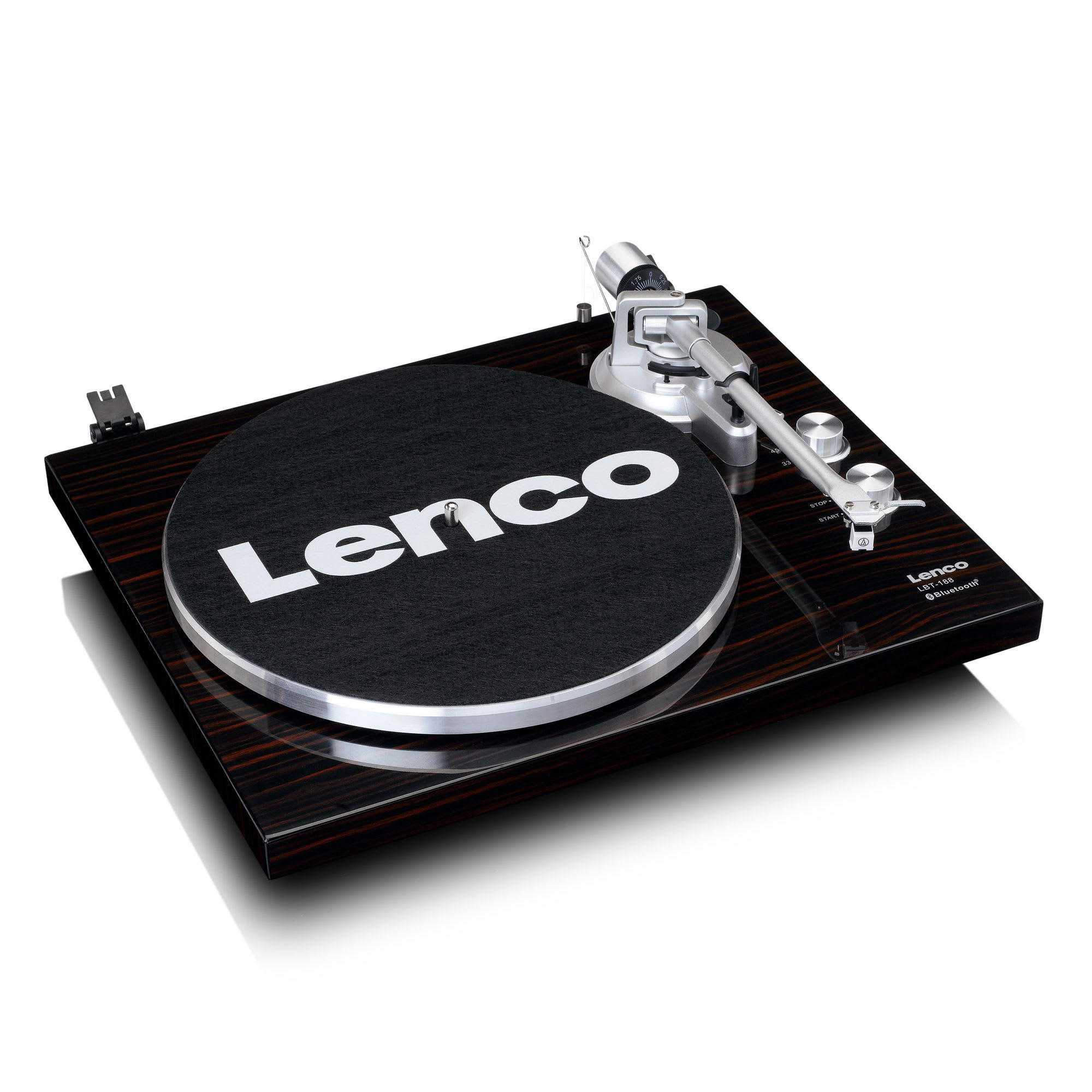 - Platine vinyle avec transmission bluetooth marron foncé