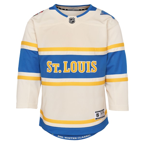 Jordan Binnington St. Louis Blues Preschool 2025 NHL Winter Classic Premier Player Jersey - Cream