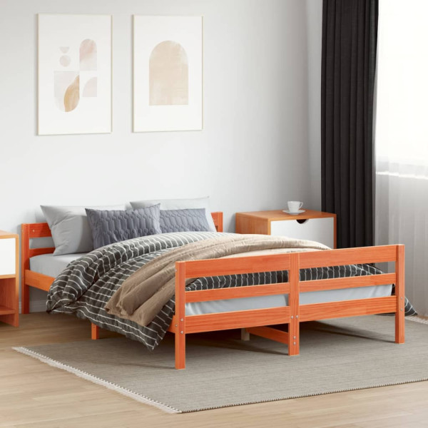 Łóżko Drewniane Rama Łóżka Sofa Brązowe Do Sypialni Pokoju 120x200 cm