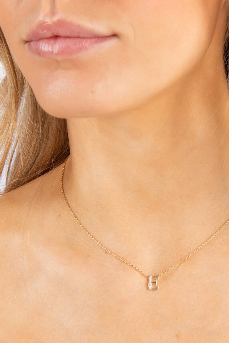 Crystal Cluster Initial Necklace