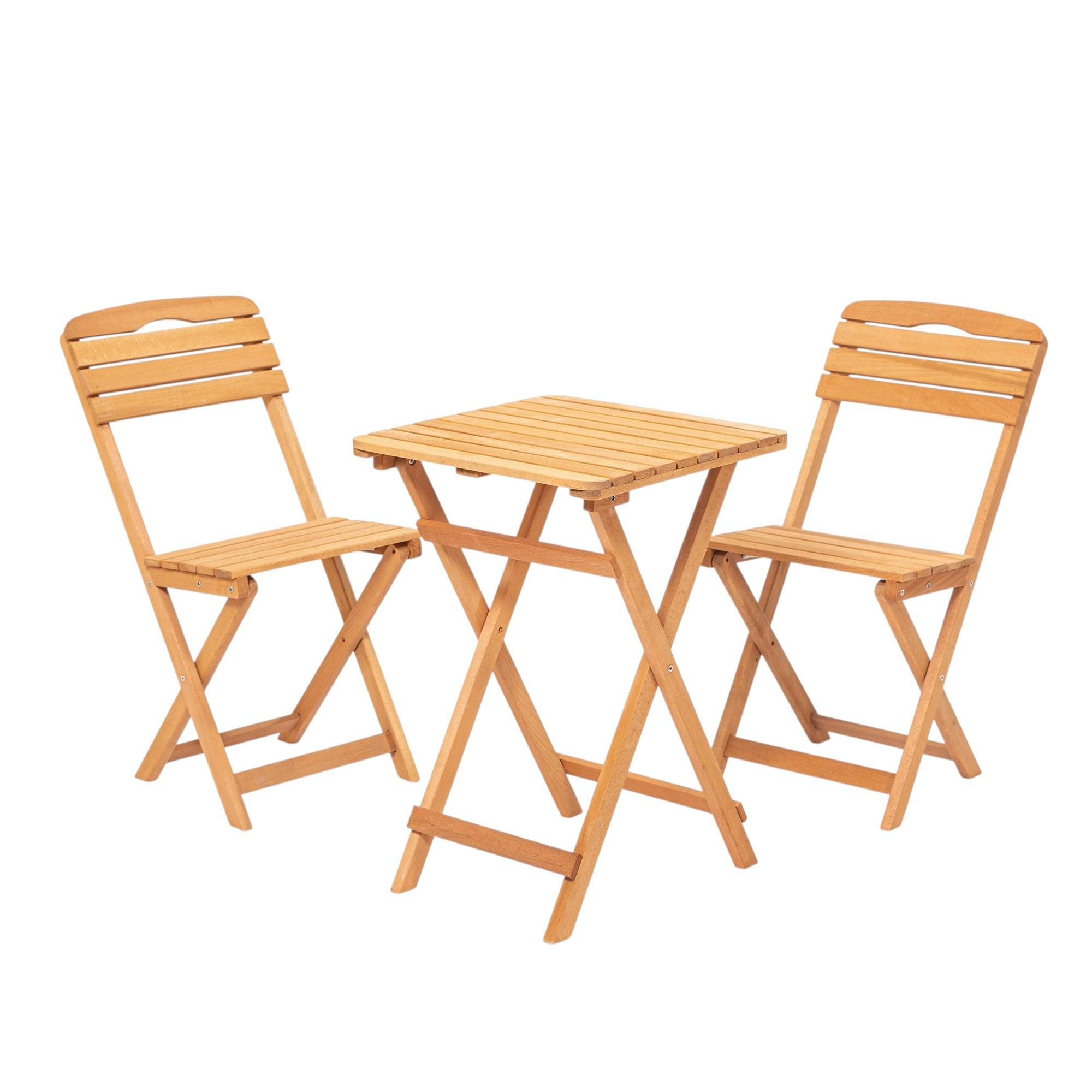 Petit salon de jardin 2 places - pliant, compact SORA