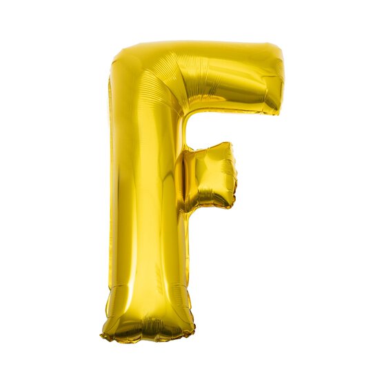 Extra Large Gold Foil Letter F Balloon