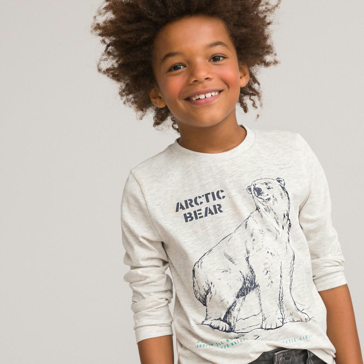 T-shirt manches longues imprimé ours