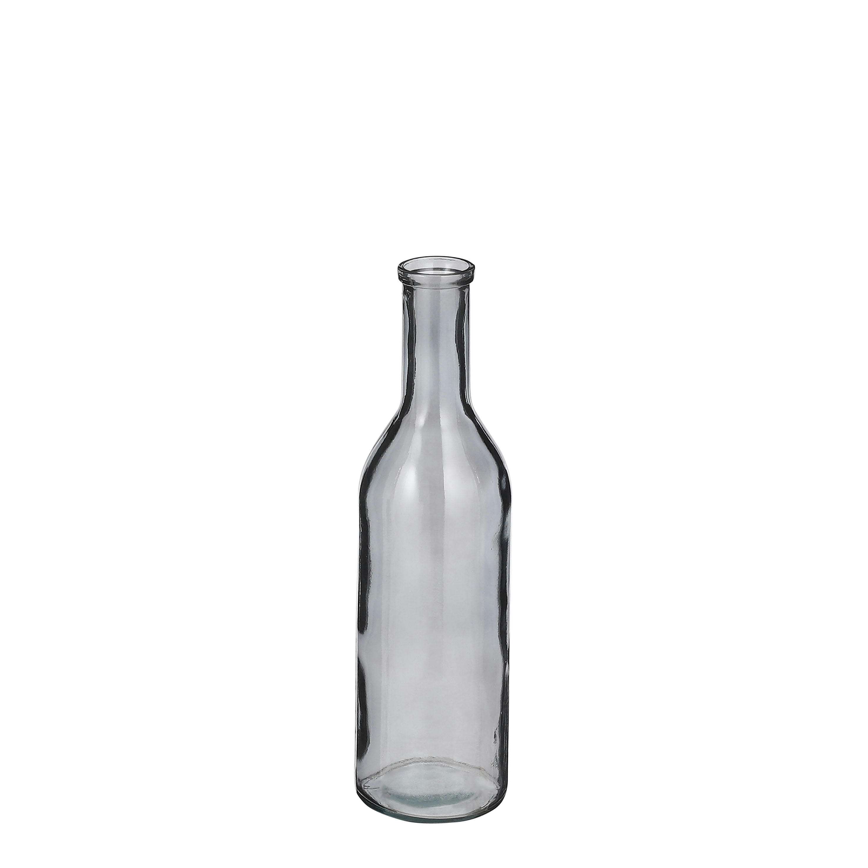 RIOJA - Vase bouteille en verre recyclé gris foncé H50