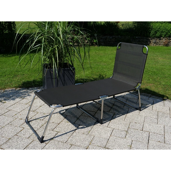 Campingliege, BxH: 38 x 58 cm, anthrazit, klappbar