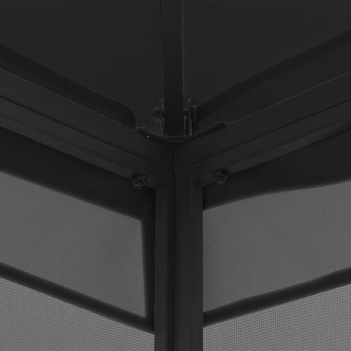 NNEVL Gazebo with Nets 300x300x265 cm Anthracite