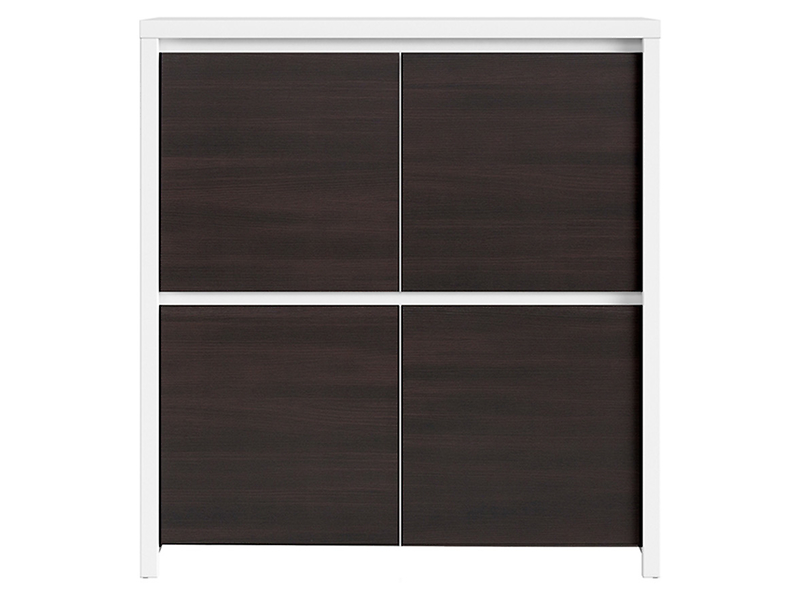 Szafka Kaspian 105 cm czterodrzwiowa biały/wenge