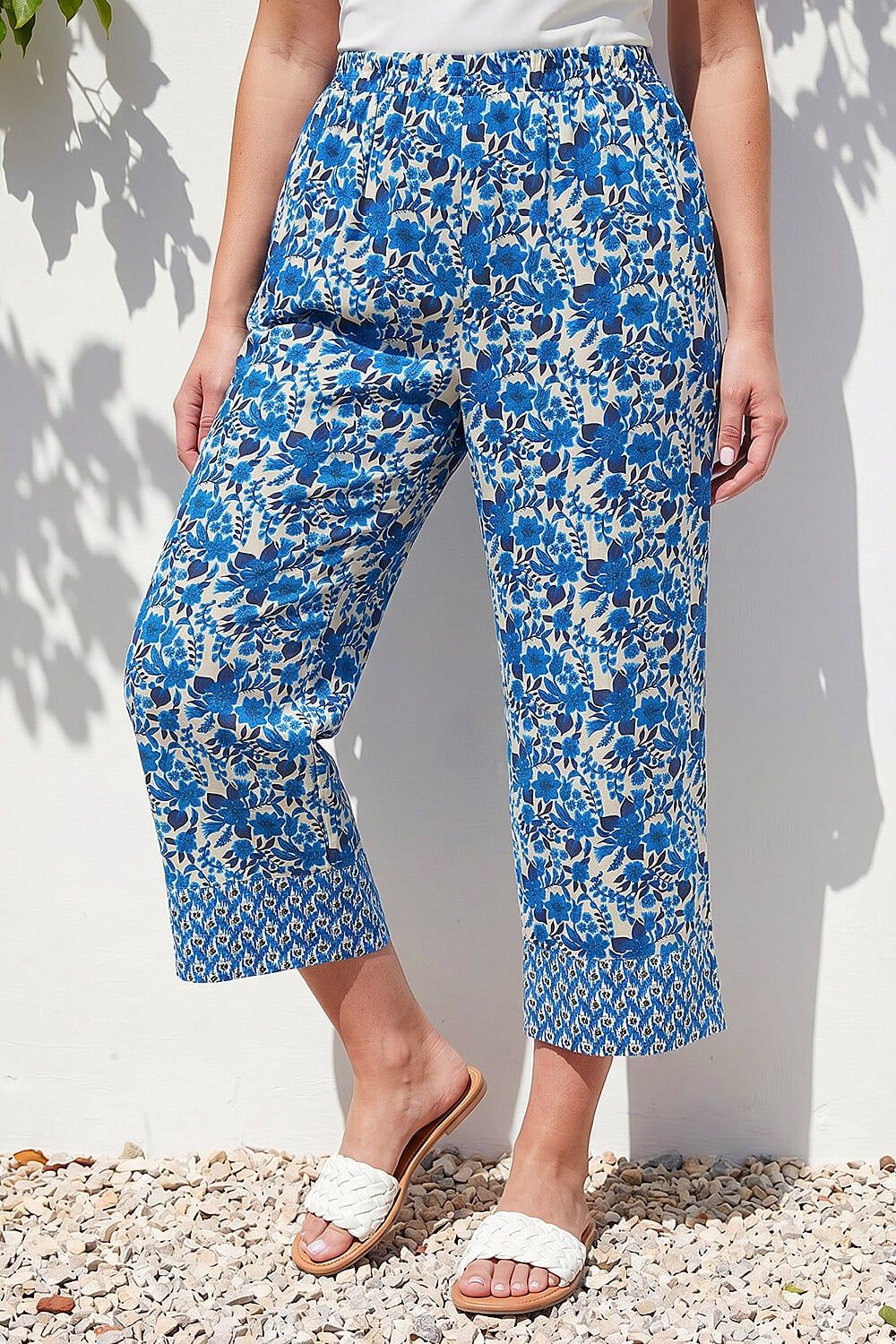 Roman Petite Print Cropped Trouser