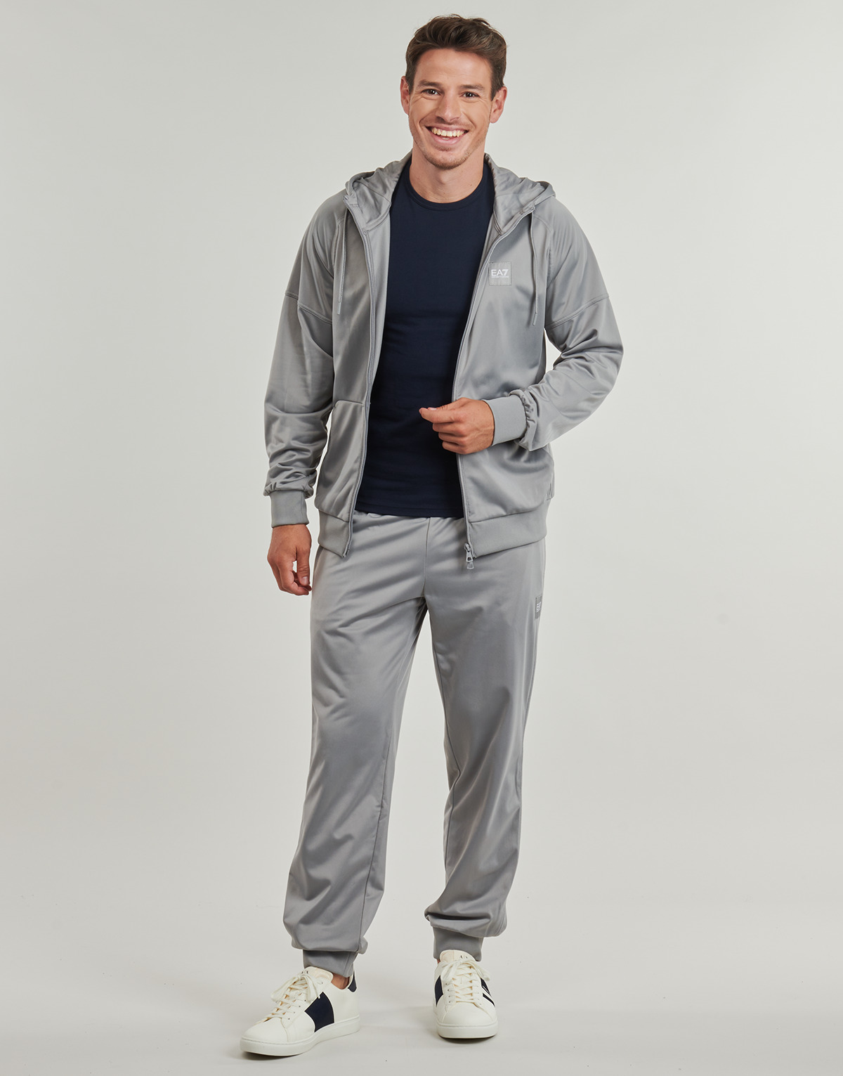 Emporio Armani EA7 - TRAIN VISIBILITY M T-SUIT HOODIE FZ CH PL - TRAIN VISIBILITY M T - Grey