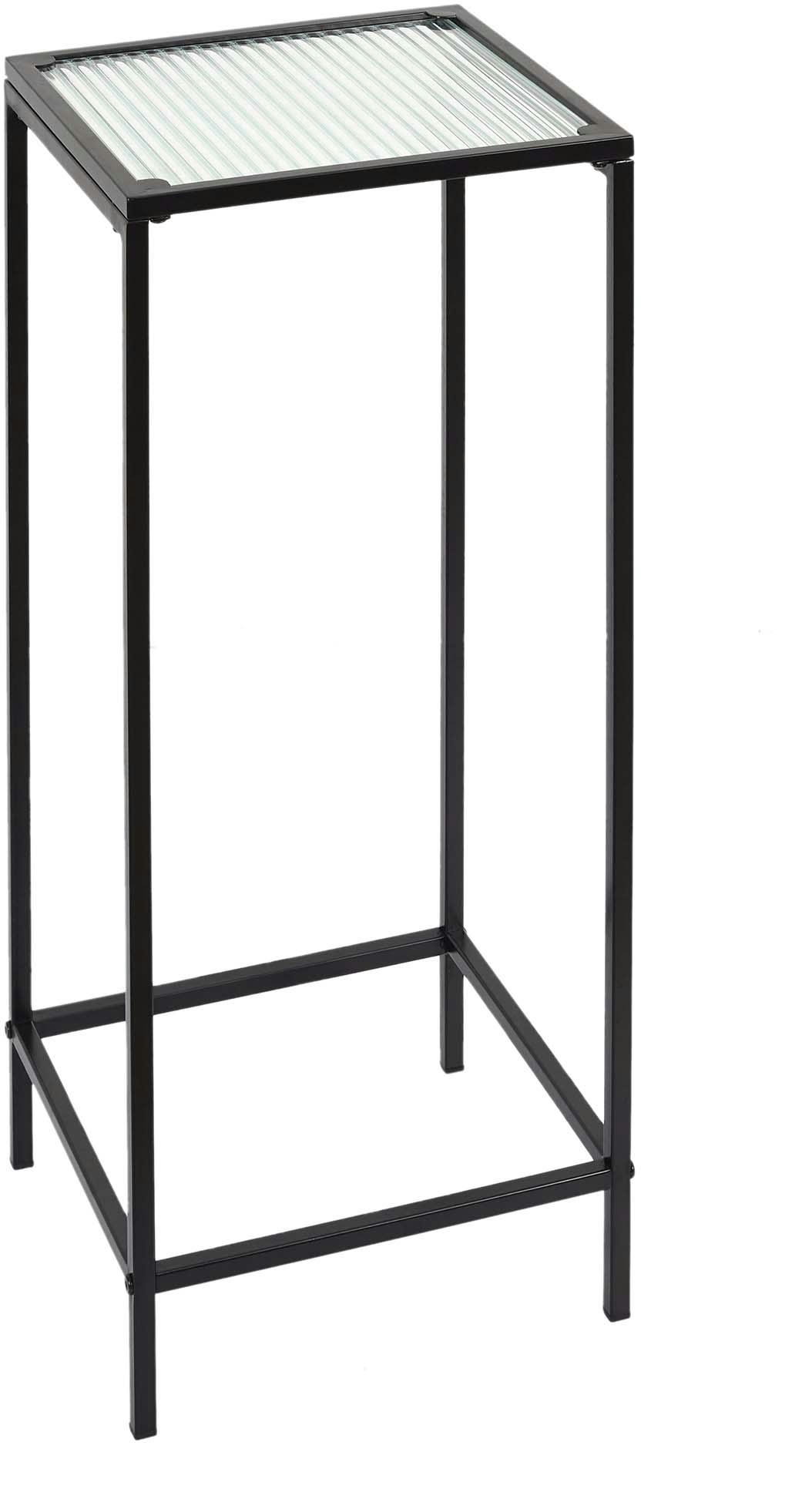 - Sellette plateau en verre texturé rosa